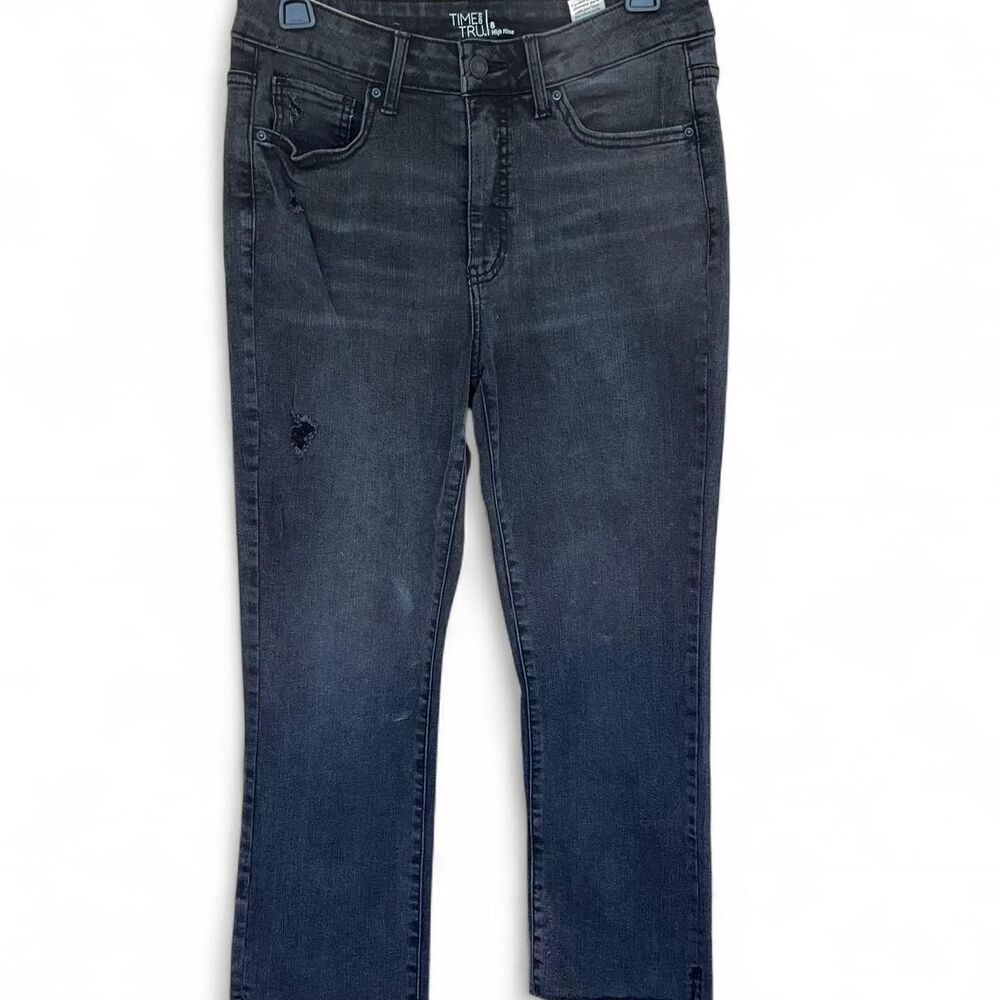 Time-and-tru Women's Black and Grey Jeans
